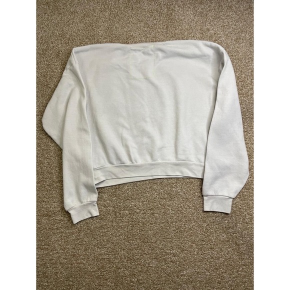 Aviator Nation Sweatshirt Mens Large White  Lightning Bolt Crewneck Pullover USA - Picture 2 of 12